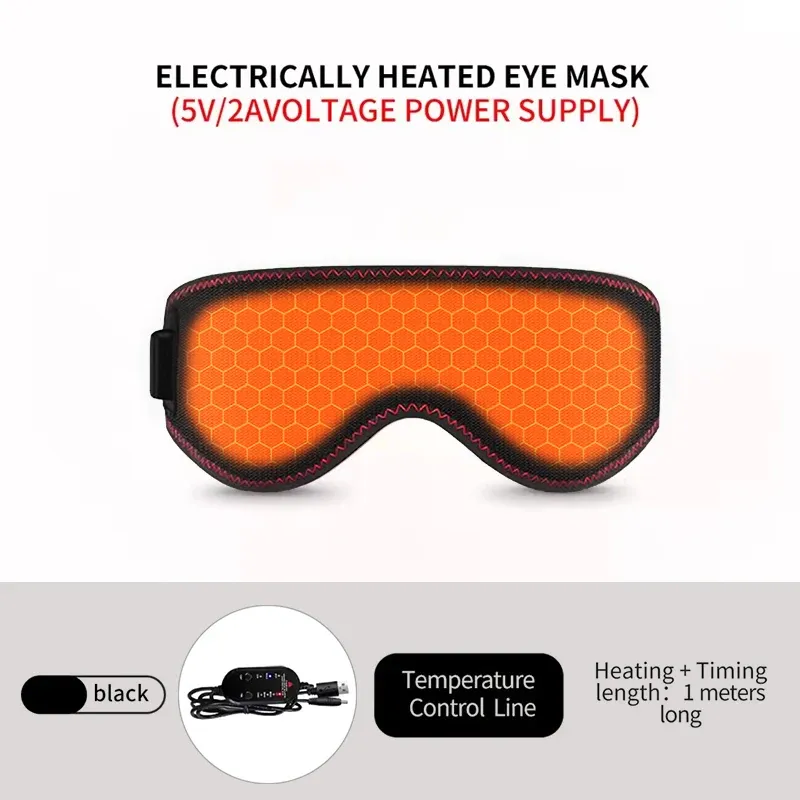 Masque chauffant pour les yeux secs avec 3 niveaux de chaleur, compresse chaude pour le sommeil et les cernes 7
