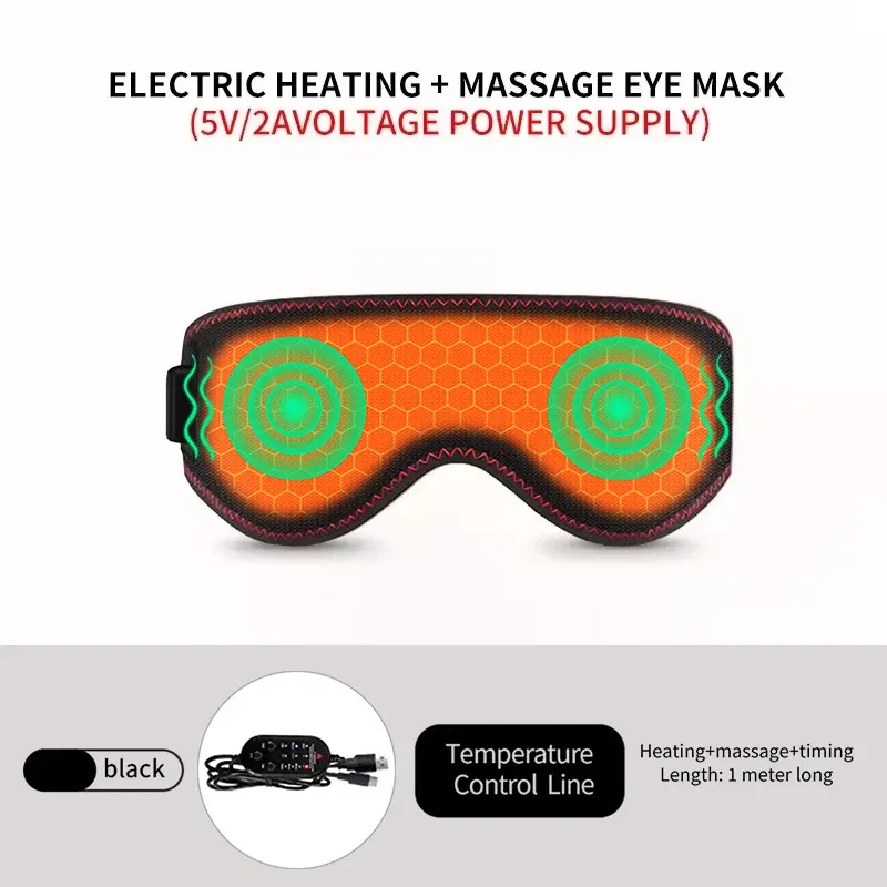 Masque chauffant pour les yeux secs avec 3 niveaux de chaleur, compresse chaude pour le sommeil et les cernes 9