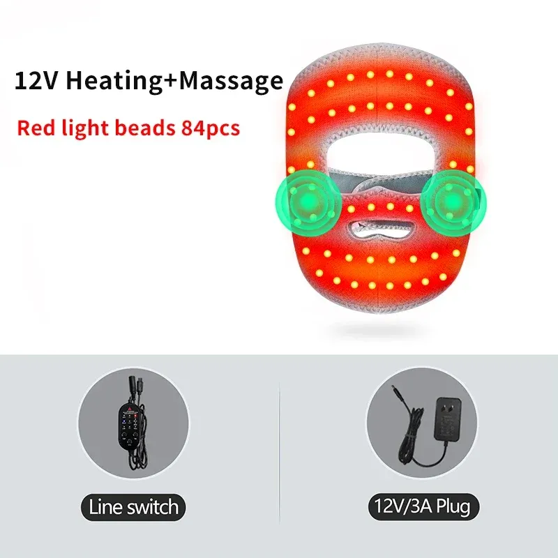 Masque chauffant pour les yeux secs avec 3 niveaux de chaleur, compresse chaude pour le sommeil et les cernes 8