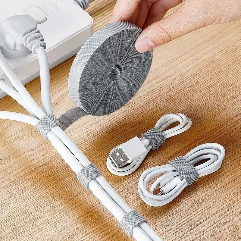 Organisateur de câbles 1/5M, gestion des câbles, enrouleur de fils, attaches de gestion des câbles pour écouteurs et souris, protection pour iPhone Xiaomi Samsung