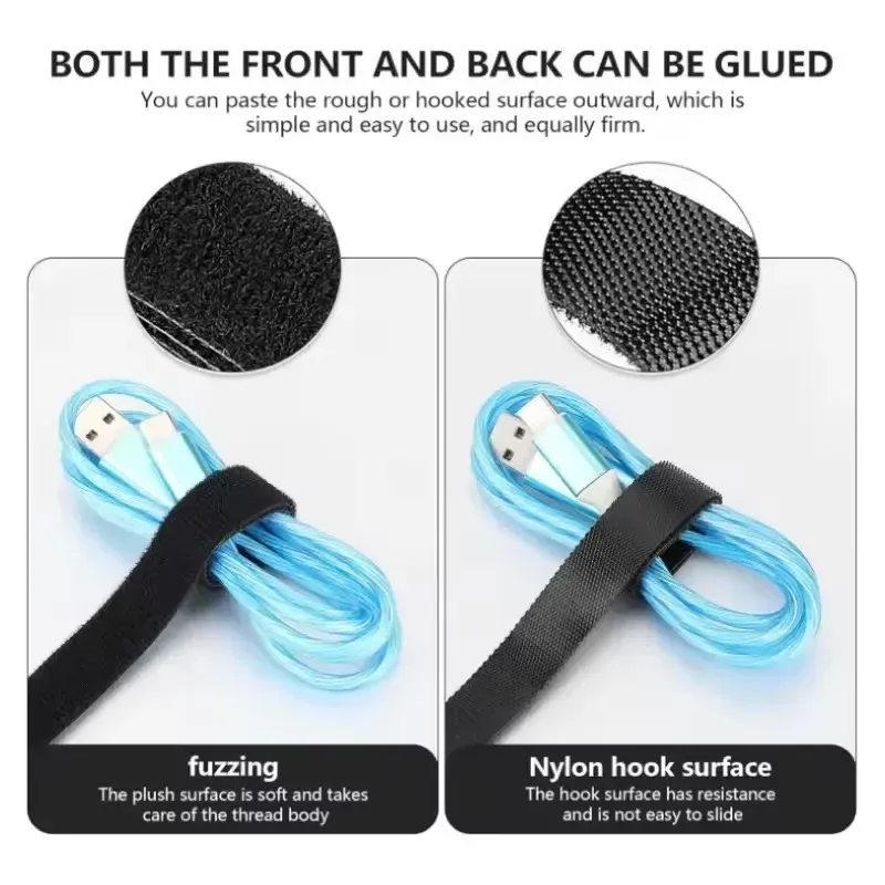 Organisateur de câbles 1/5M, gestion des câbles, enrouleur de fils, attaches de gestion des câbles pour écouteurs et souris, protection pour iPhone Xiaomi Samsung 3