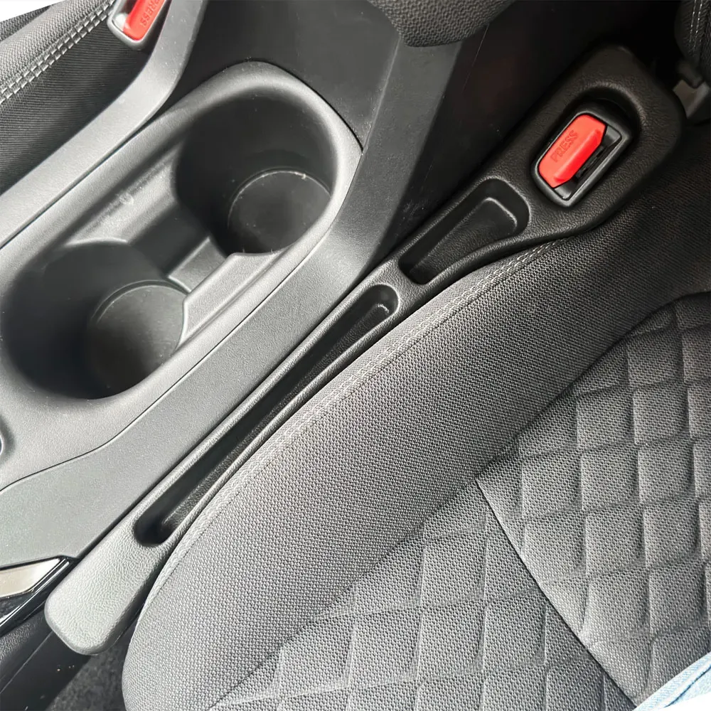 Lot de 2 comblants d'espace pour siège de voiture à double fente, accessoires d'intérieur auto, coussin de rangement pour téléphone et clés 4