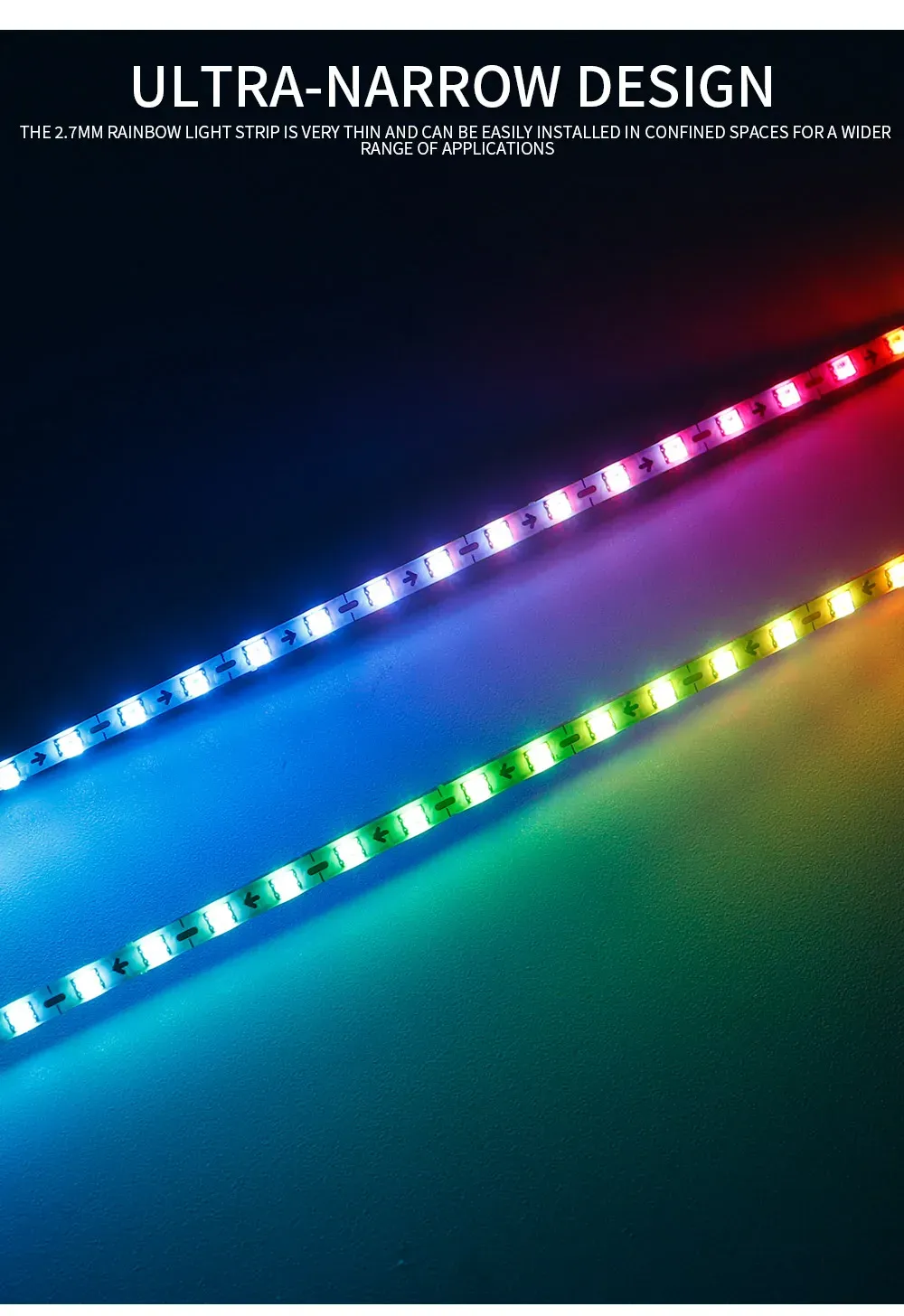 Bande lumineuse RGBIC dans un espace de vie
