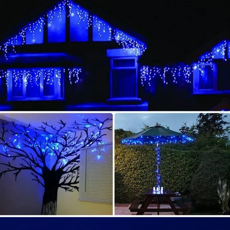 Guirlande lumineuse en fil de cuivre, vue de détail