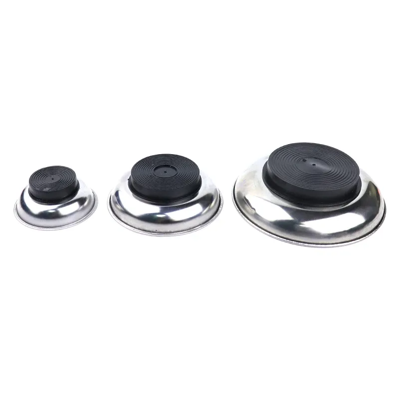 Plateau magnétique circulaire 3/4"/6", pièces magnétiques, bol, plateau de rangement de vis, plateau à outils en acier inoxydable pour outils à ventouse automatique 3