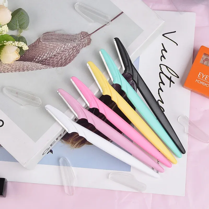 Lot de 3 rasoirs à sourcils pour femme, épilateur visage avec lames de rasoir - Image 1