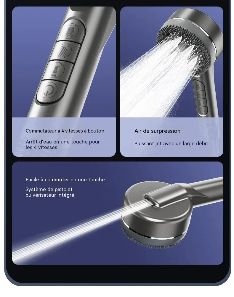 Brosse en silicone du pommeau de douche