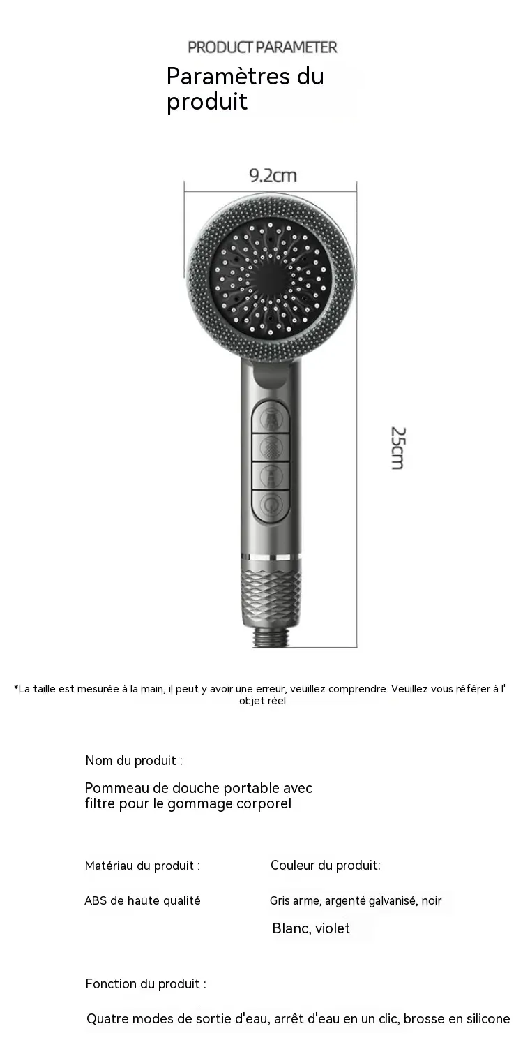 Pommeau de douche, expérience de douche complète