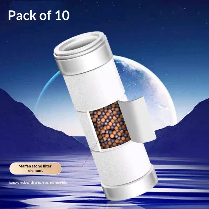 Pommeau de douche autonettoyant 4 modes avec brosse en silicone, arrêt d'eau à touche unique, massage haute pression, en ABS avec filtre 14