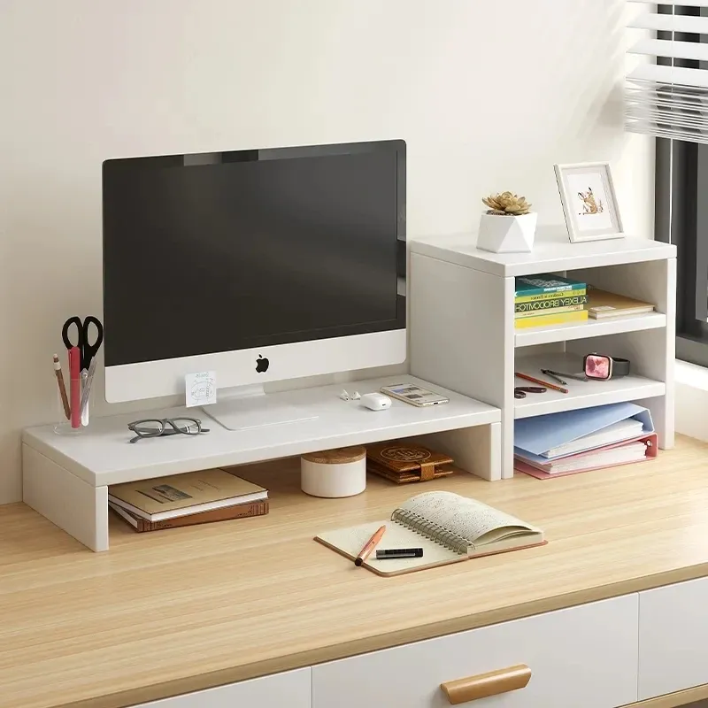 Support pour écran – Support ergonomique pour ordinateur portable, organisateur de bureau et rangement pour clavier 3