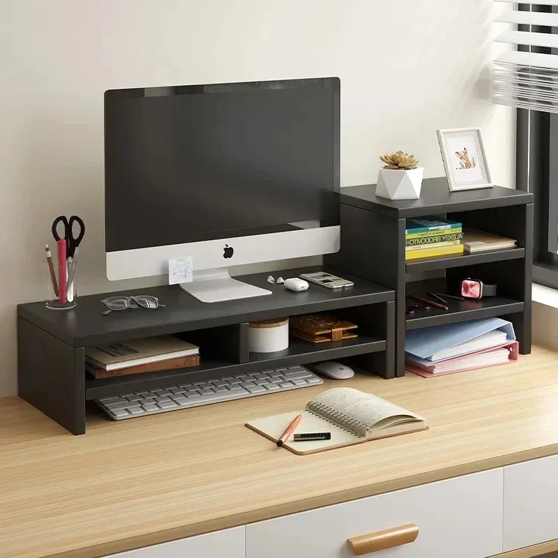 Support pour écran – Support ergonomique pour ordinateur portable, organisateur de bureau et rangement pour clavier 6