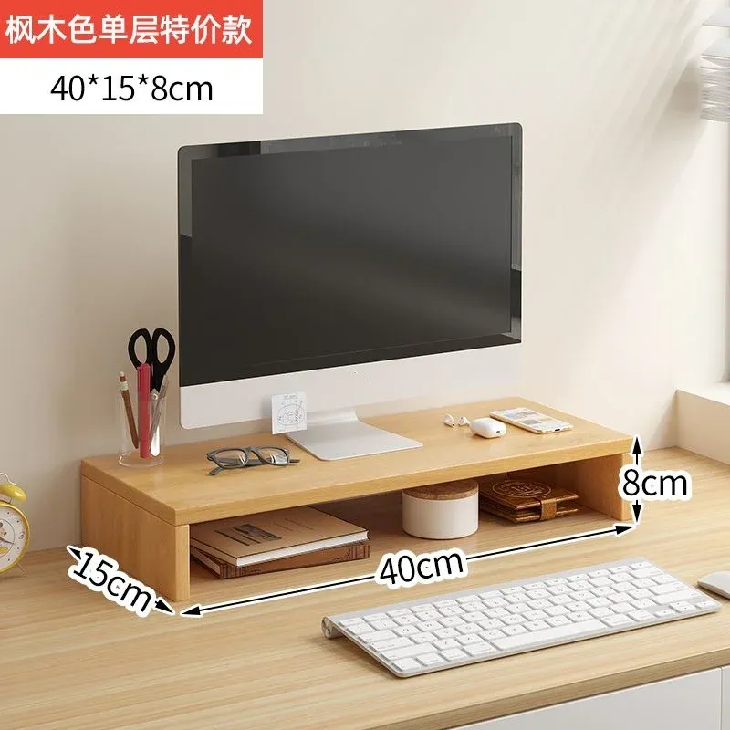Support pour écran – Support ergonomique pour ordinateur portable, organisateur de bureau et rangement pour clavier 8