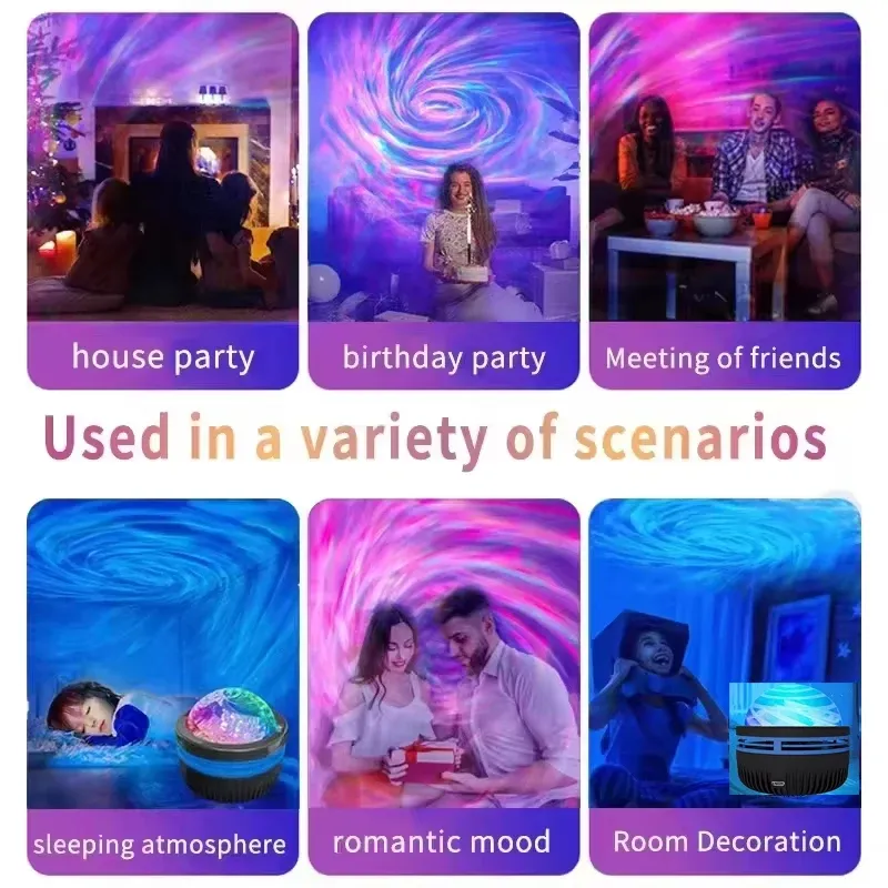 Projecteur LED galaxie à lumière colorée pour chambre d'enfant, veilleuse décorative 5