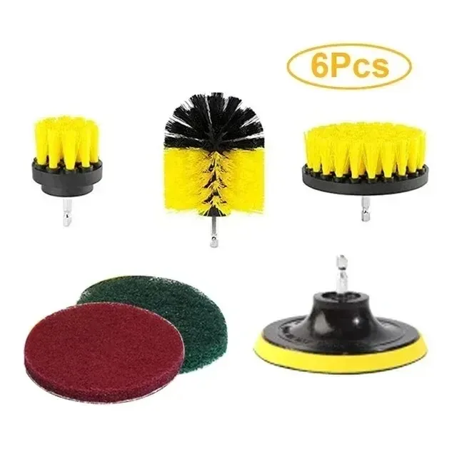 Ensemble de brosses rondes en plastique pour perceuse, idéal pour le nettoyage des pneus et de la salle de bains 8