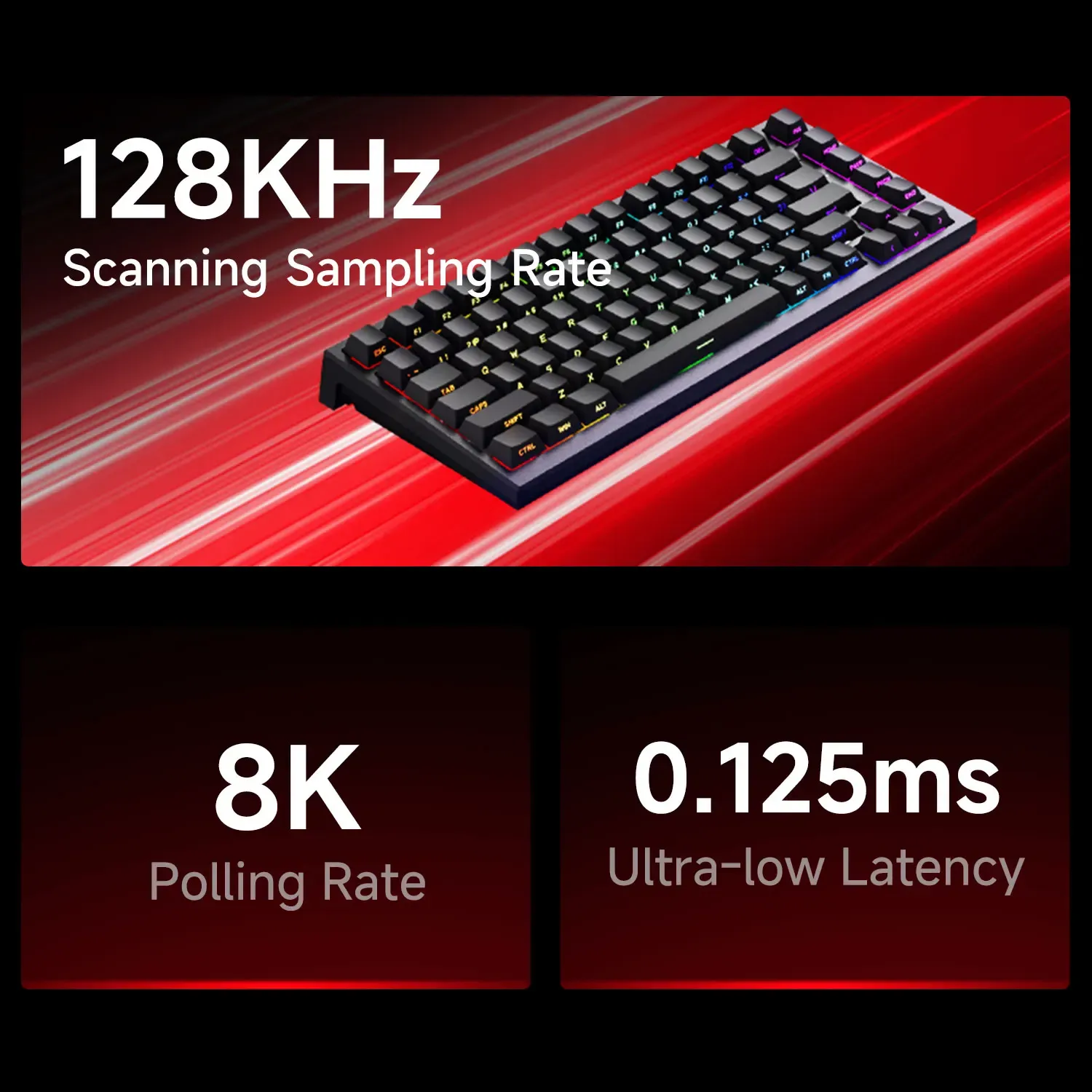 AKKO TAC75 HE Clavier magnétique 75 % à effet Hall, déclenchement rapide 0,005 mm, 8K, RGB, filaire, clavier gaming personnalisable pour gamers 3