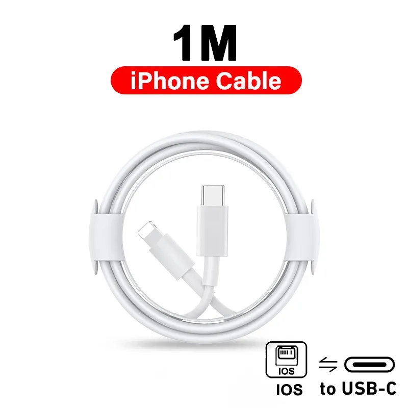Chargeur Rapide Original Apple 35W USB-C pour iPhone 17, 16, 15, 14, 13, 12, 11, Pro Max, Samsung S25, Xiaomi, avec Câble Lightning 16
