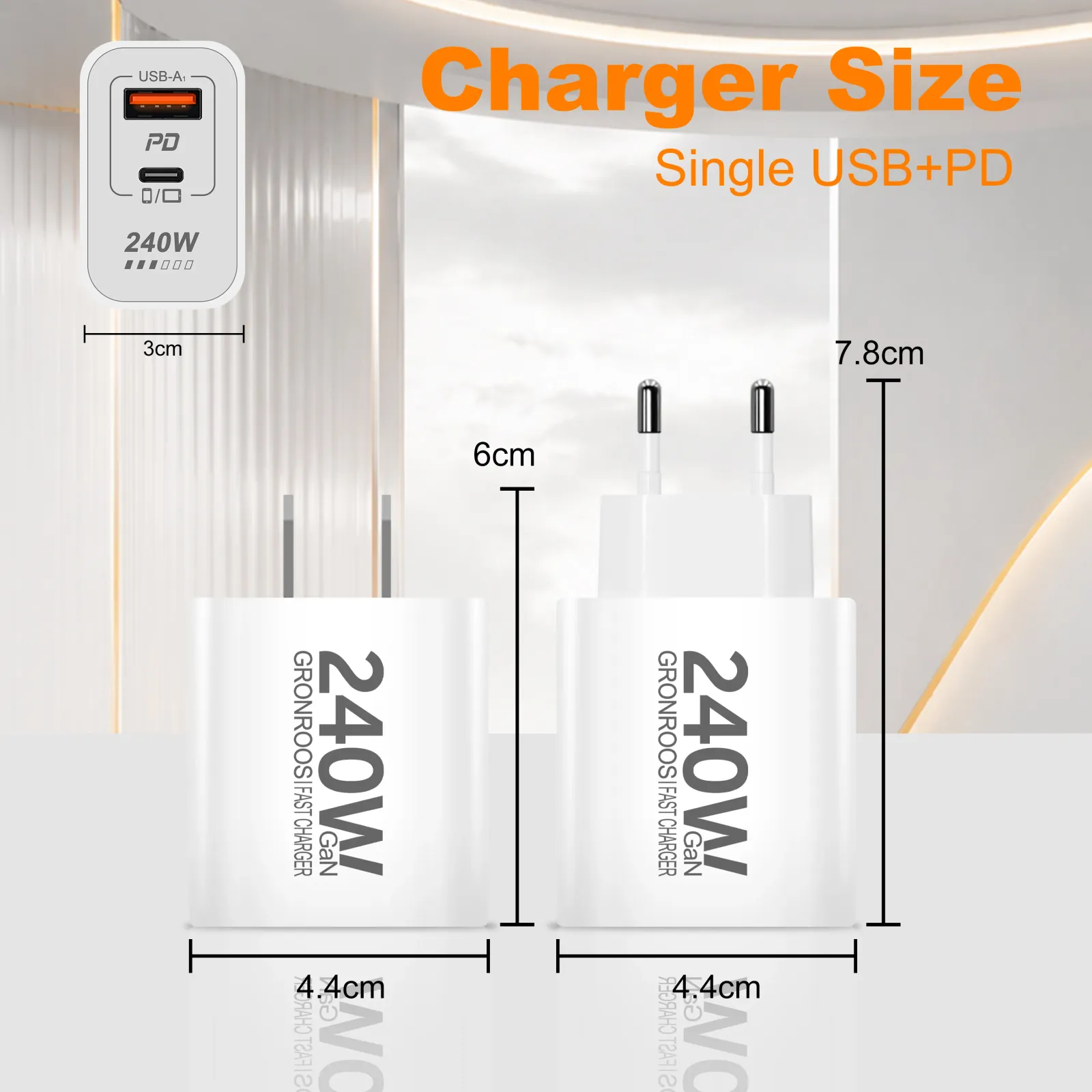 Chargeur USB-C GaN finition