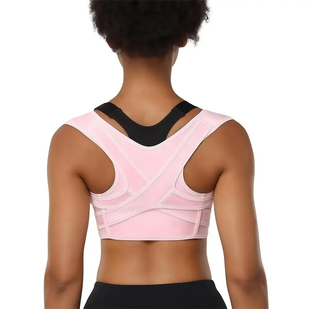 Correcteur de posture réglable pour le haut du dos, respirant, soulagement des douleurs au cou, aux épaules, à la clavicule et aux lombaires 10