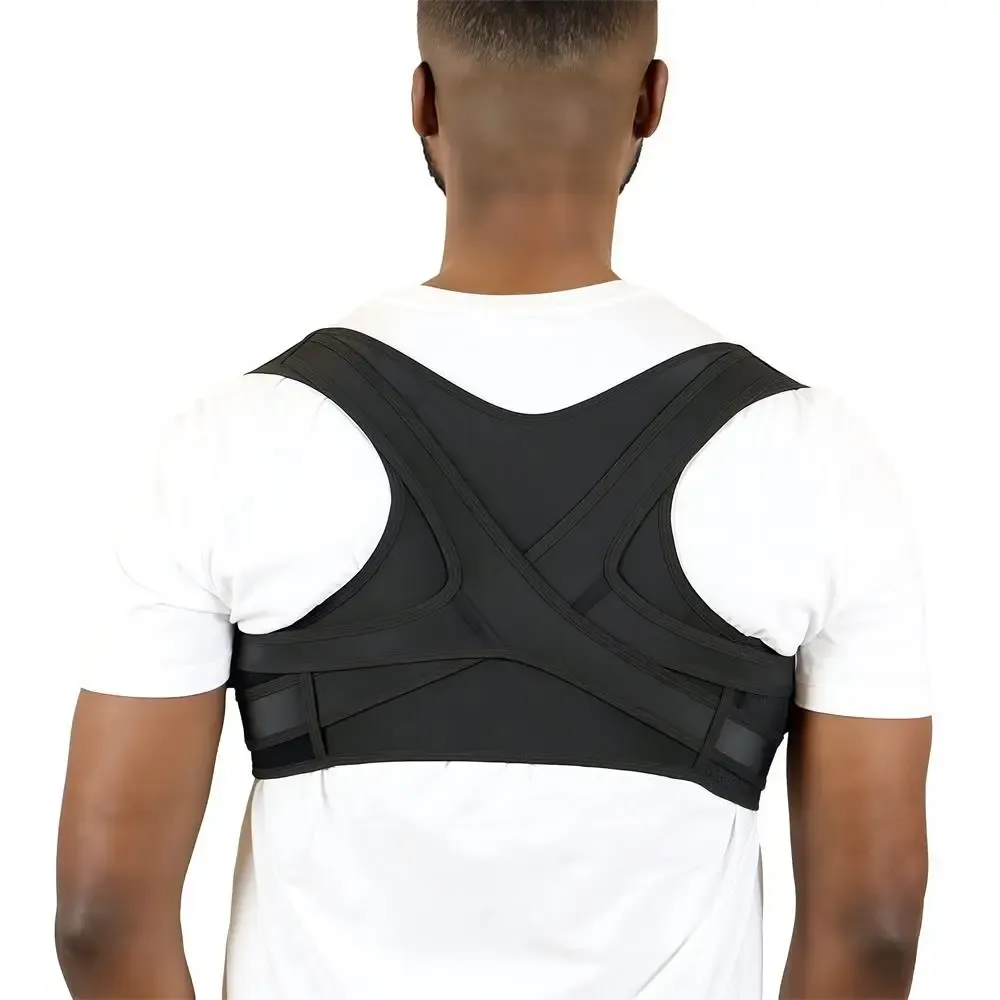 Correcteur de posture réglable pour le haut du dos, respirant, soulagement des douleurs au cou, aux épaules, à la clavicule et aux lombaires 9