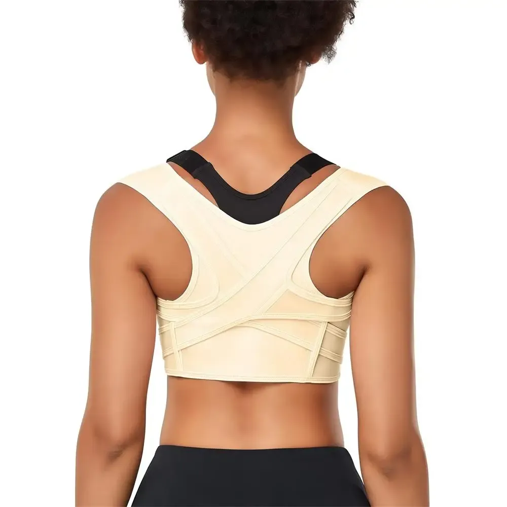 Correcteur de posture réglable pour le haut du dos, respirant, soulagement des douleurs au cou, aux épaules, à la clavicule et aux lombaires 7