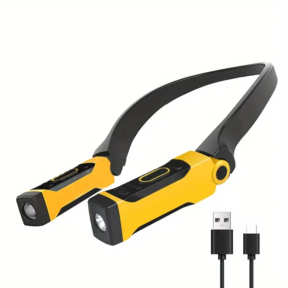 Lampe de lecture LED rechargeable pour le cou – 2 niveaux de luminosité, idéale pour la lecture, le tricot et le camping 8