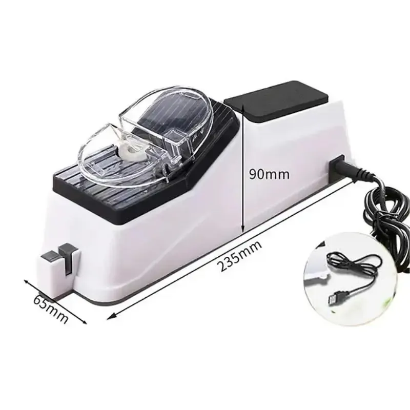 Affûteur de couteaux électrique USB à affûtage rapide et automatique pour couteaux de cuisine et ciseaux 7