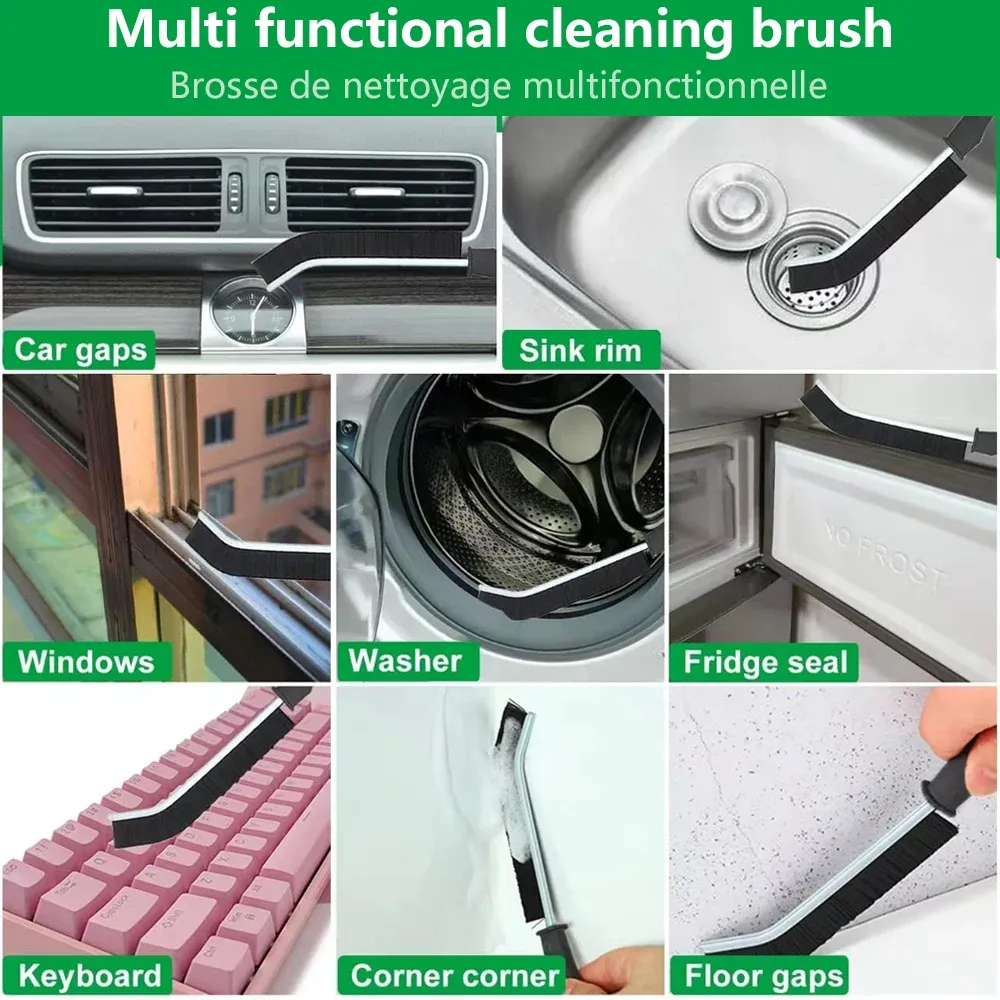 Brosse de nettoyage à poils durs pour joints, interstices et rainures, idéale pour carrelage, cuisine et salle de bain 3