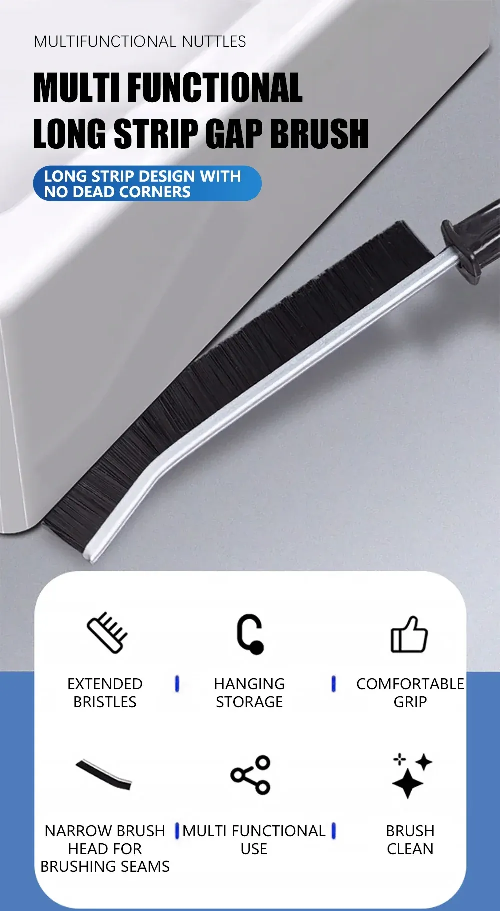 Brosse de nettoyage pour coutures fines