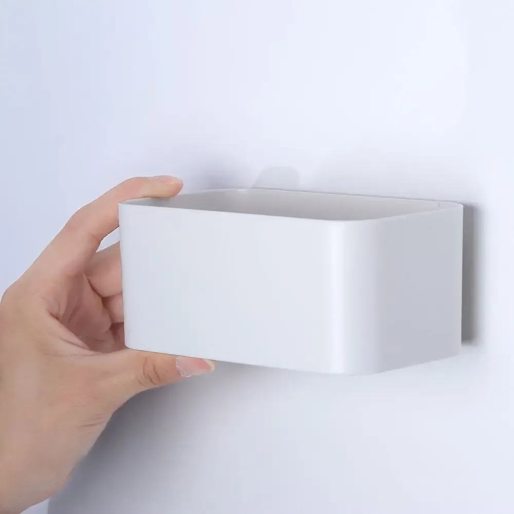 Support mural adhésif pour télécommande et boîte de rangement à cosmétiques 4