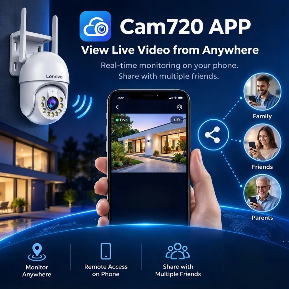 Caméra IP extérieure Lenovo, étanchéité IP66