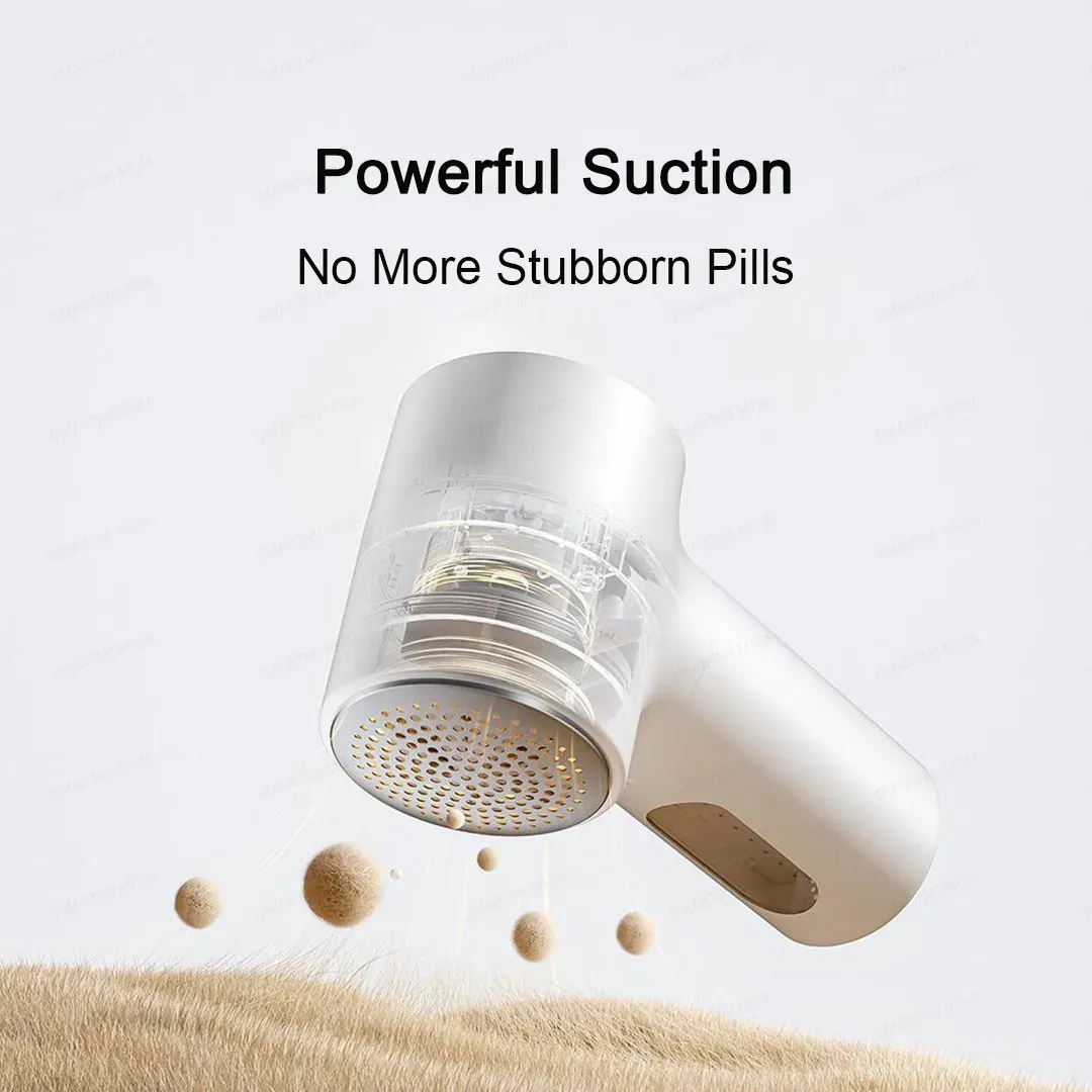 MIJIA Anti-bouloches 2, Rasoir pour vêtements, Autonomie 180 min, Lames 6 tranchants, Rechargeable USB, Éliminateur de peluches 6