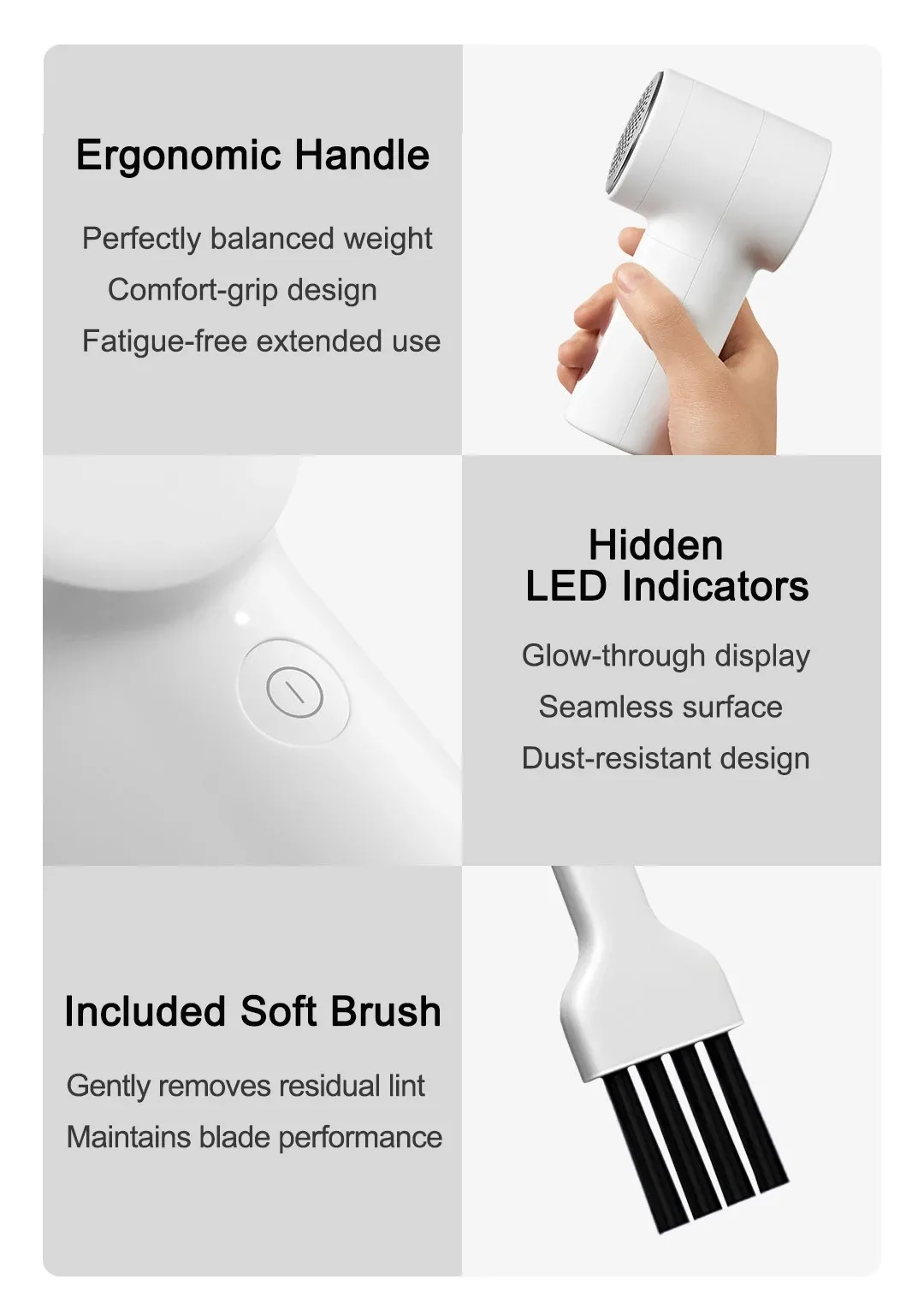 Détails de conception du MIJIA Lint Remover 2