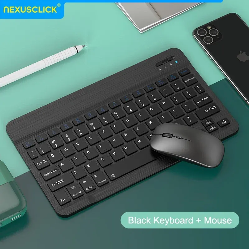 Clavier sans fil Bluetooth NexusClick compatible iPad (10e génération), iPad Pro, PC, Samsung, Xiaomi et tablettes Android 7
