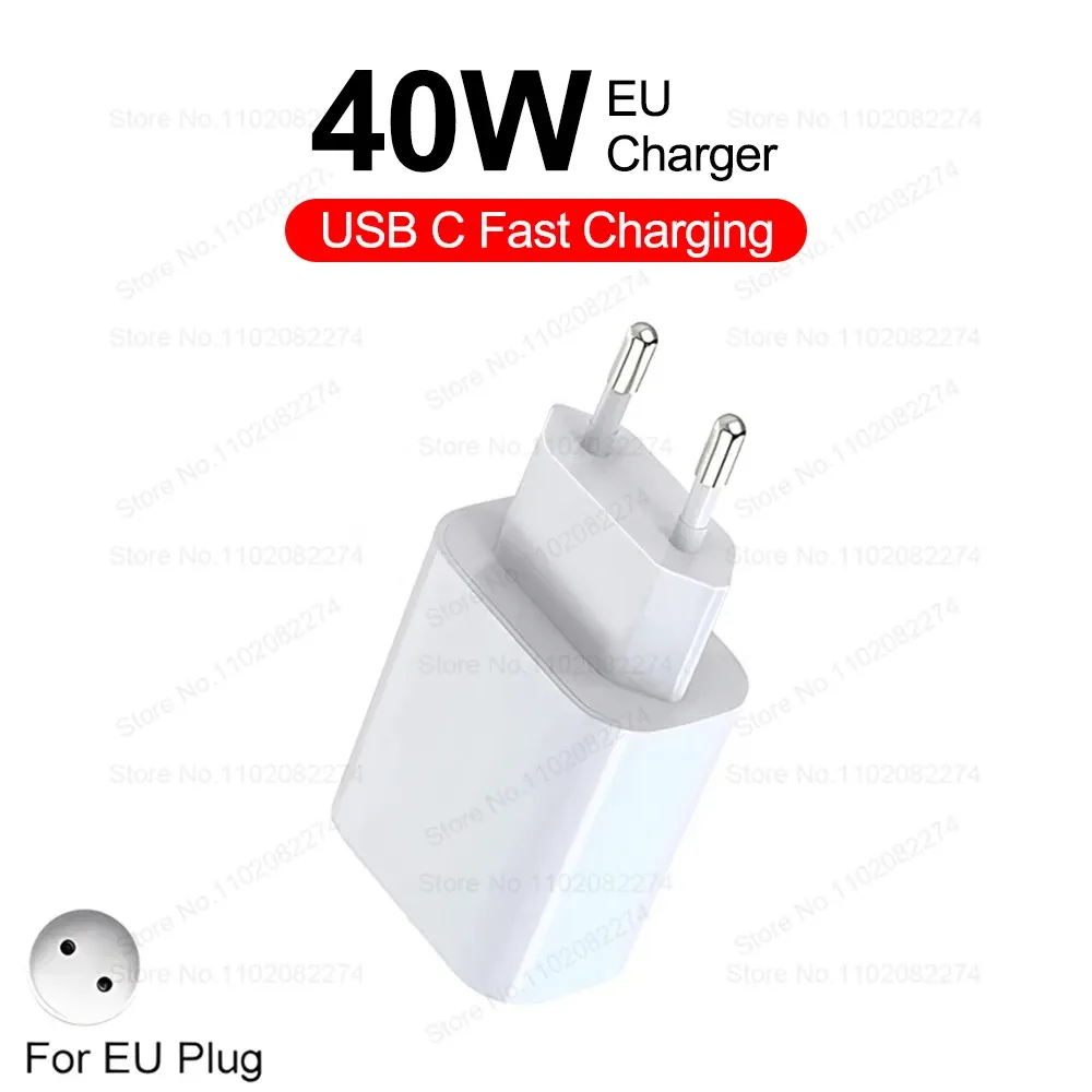 Chargeur USB-C à charge rapide 40 W PD pour iPhone, avec câble USB Type-C 9