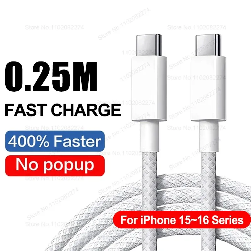 Chargeur USB-C à charge rapide 40 W PD pour iPhone, avec câble USB Type-C 13