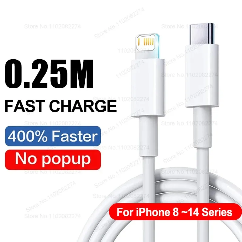 Chargeur USB-C à charge rapide 40 W PD pour iPhone, avec câble USB Type-C 12