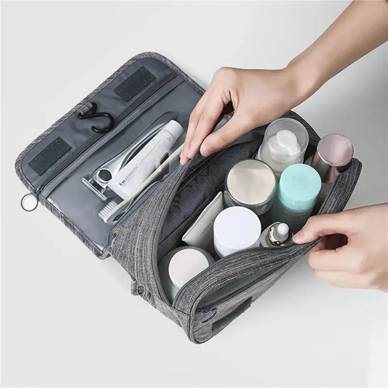 Grande Trousse de Toilette Cosmétique Unisexe, Organiseur de Voyage pour Maquillage et Accessoires de Toilette 4