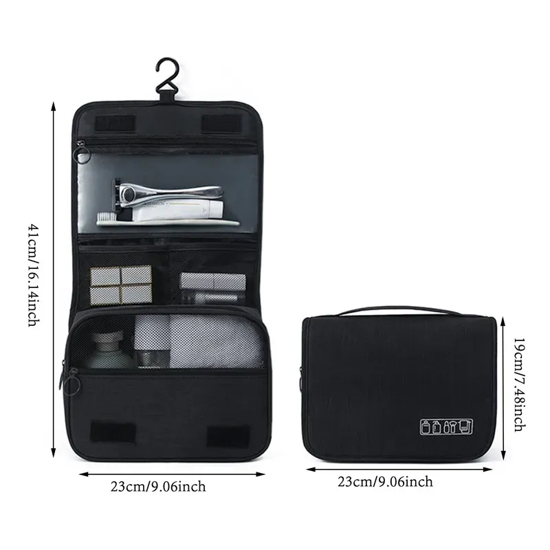 Grande Trousse de Toilette Cosmétique Unisexe, Organiseur de Voyage pour Maquillage et Accessoires de Toilette 12