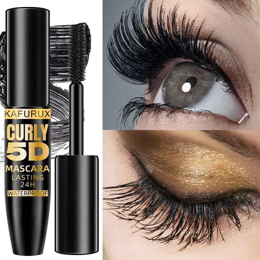 Mascara noir 5D imperméable, allongement et volume des cils, fibres de soie épaisses, maquillage féminin, cosmétiques pour les yeux, idée cadeau 6
