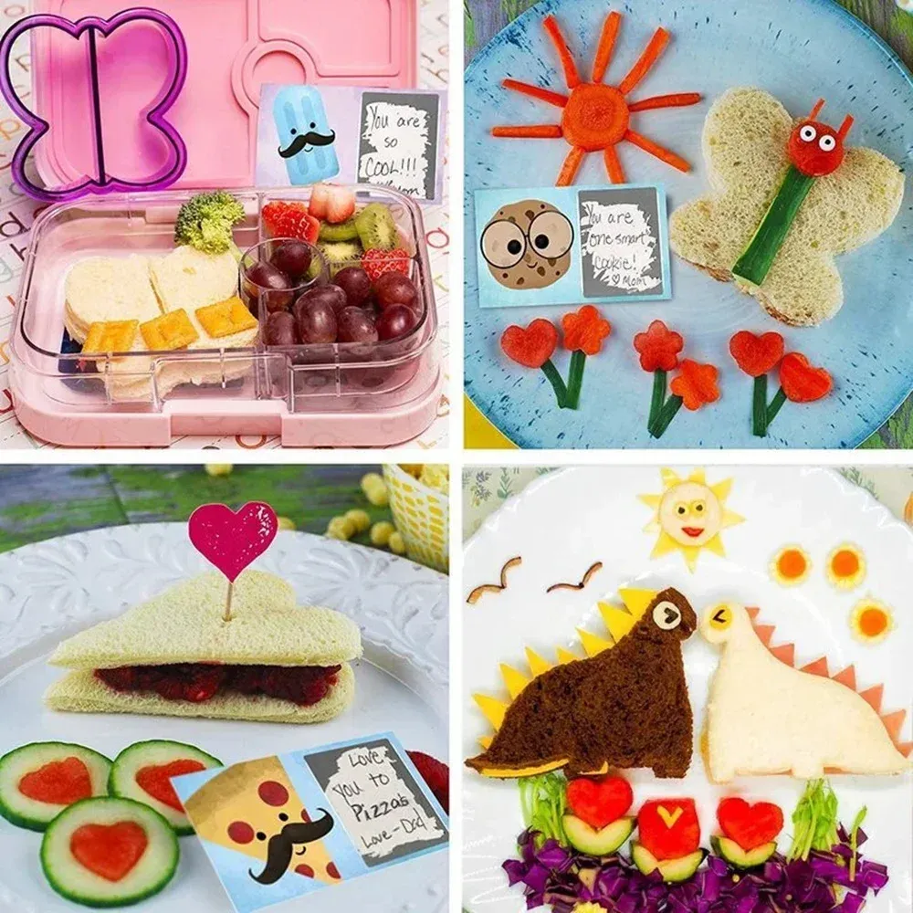 Découpe-sandwich pour enfants, emporte-pièce moule à pain et biscuits pour boîte à goûter 4
