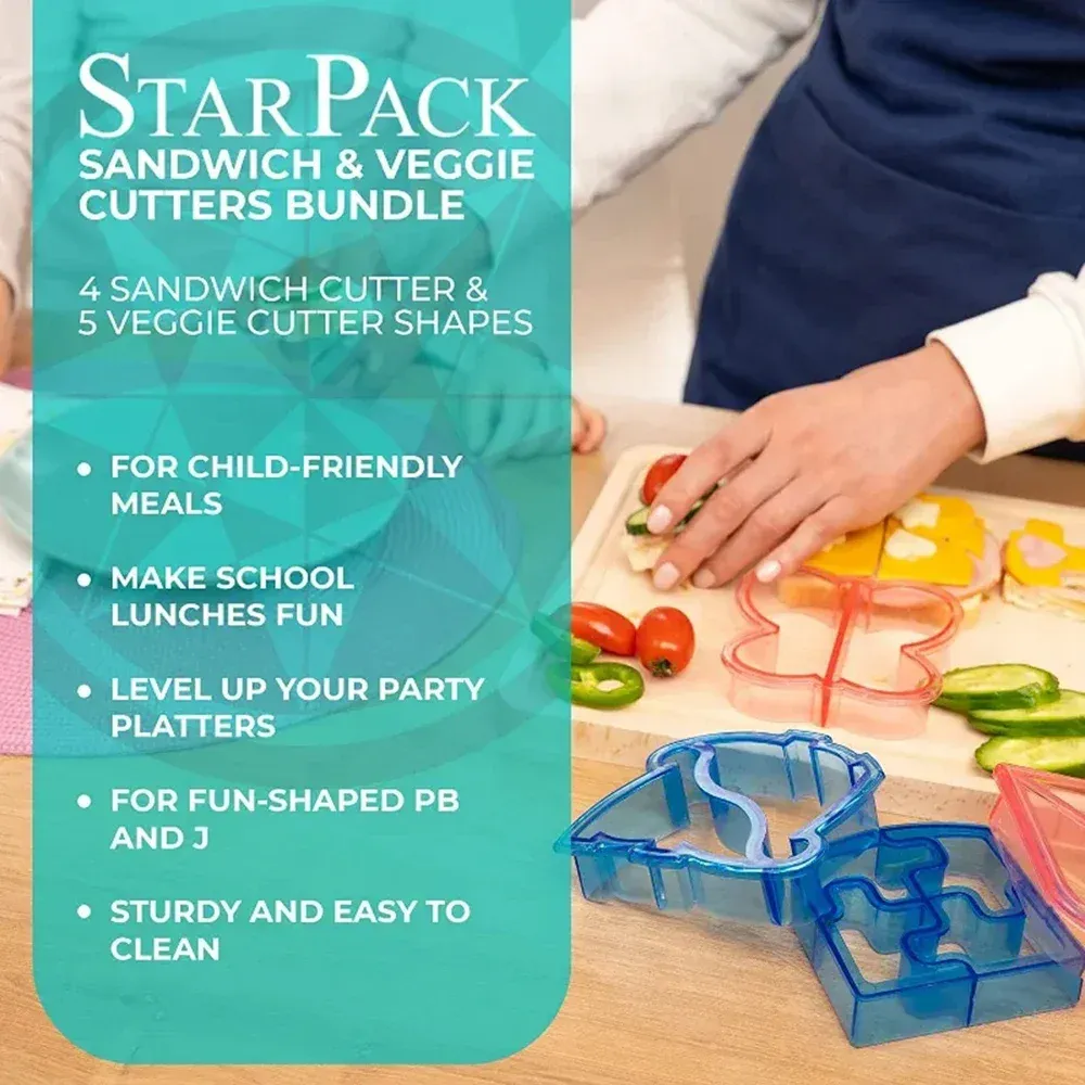 Découpe-sandwich pour enfants, emporte-pièce moule à pain et biscuits pour boîte à goûter 6