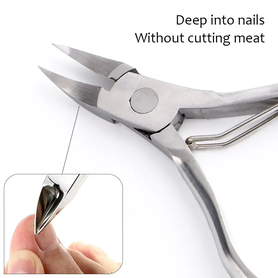 Coupe-ongles en acier inoxydable, détail de la pince