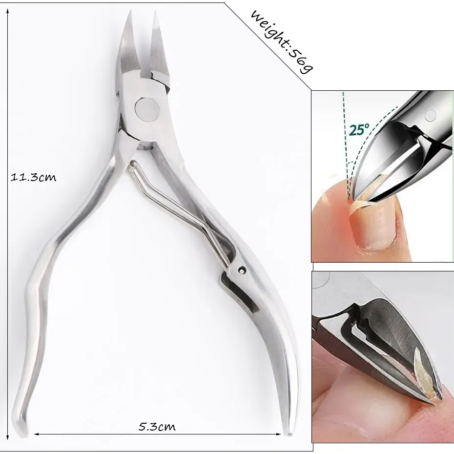 Coupe-ongles en acier inoxydable, poignée ergonomique