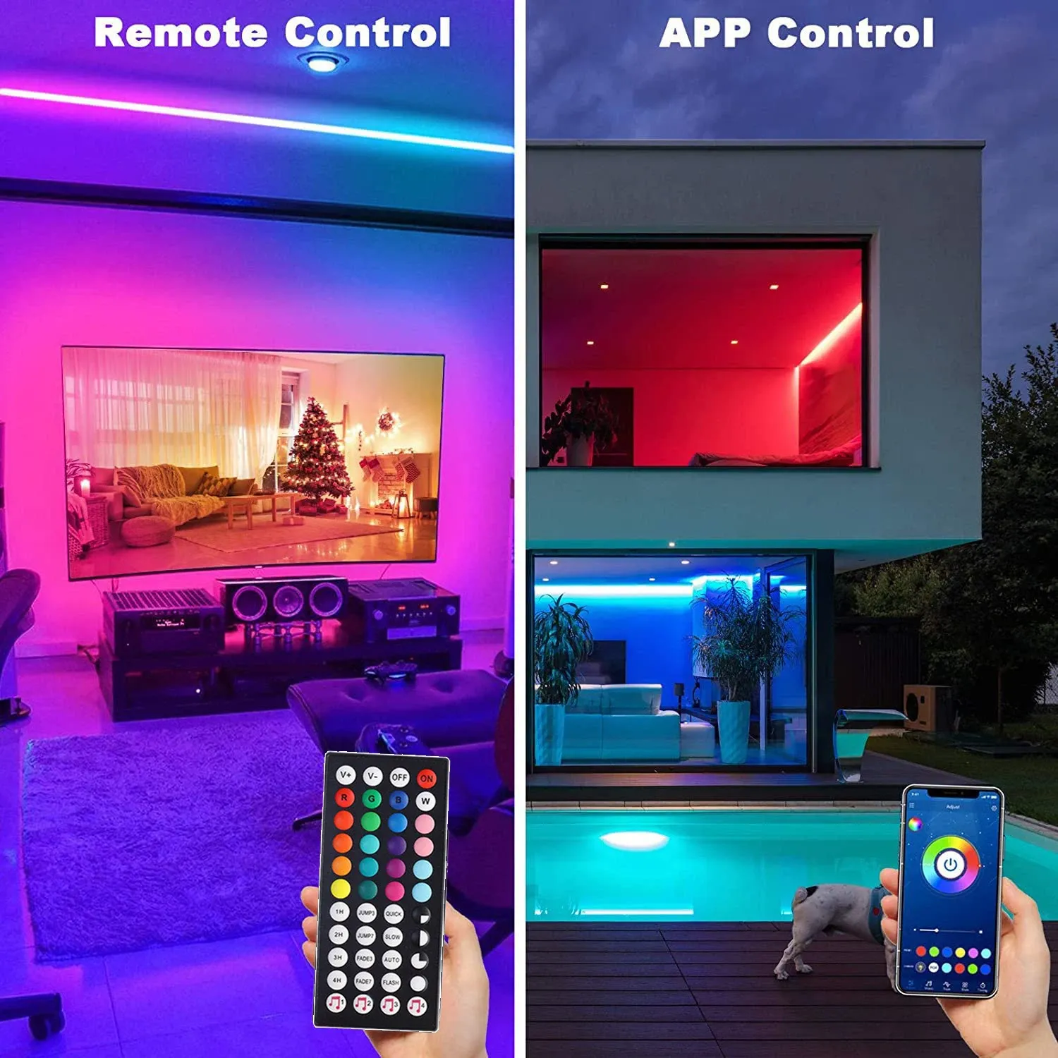 Bande lumineuse LED RVB avec télécommande, ruban flexible pour chambre, fête, bureau et TV, USB 5V 2