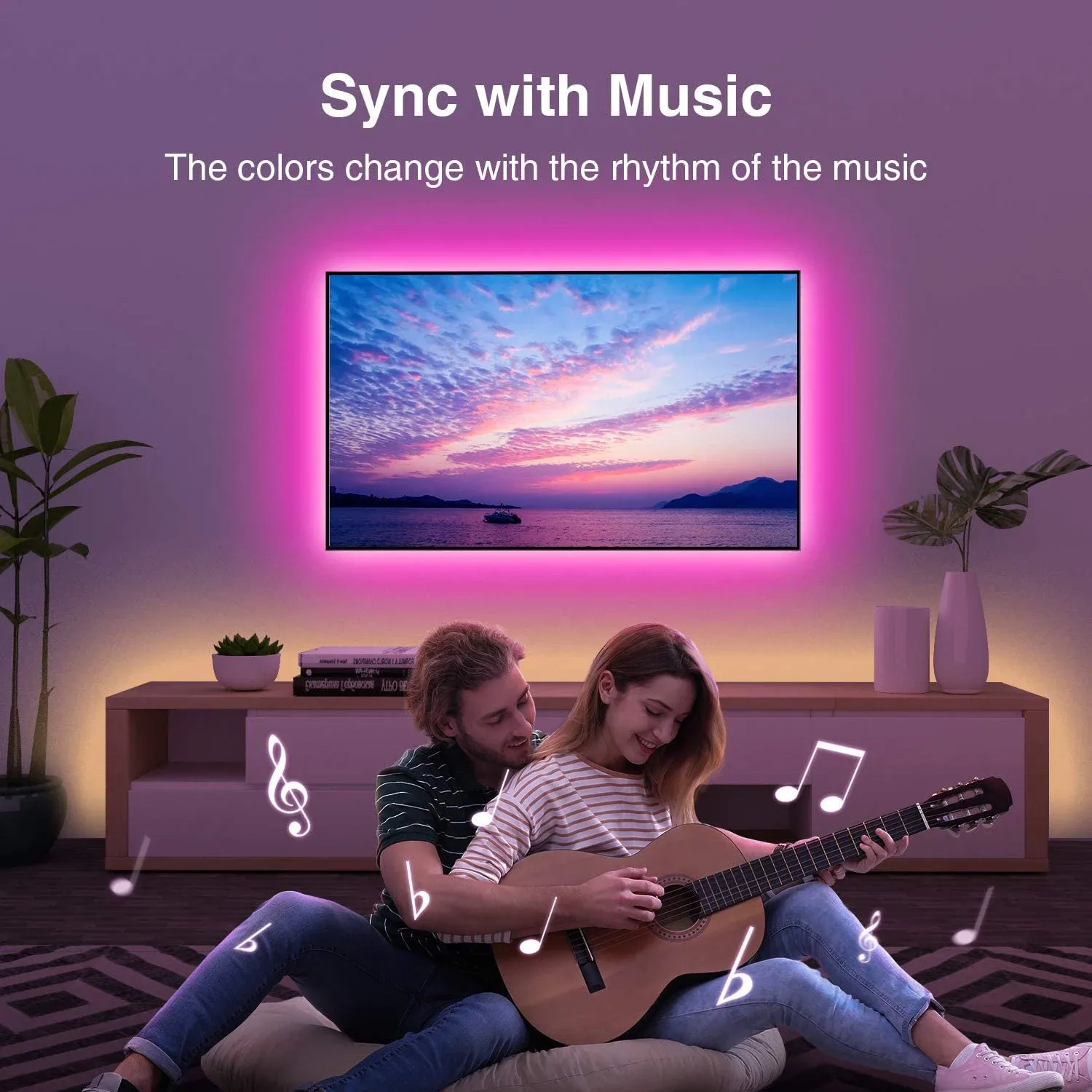Bande lumineuse installée dans un intérieur