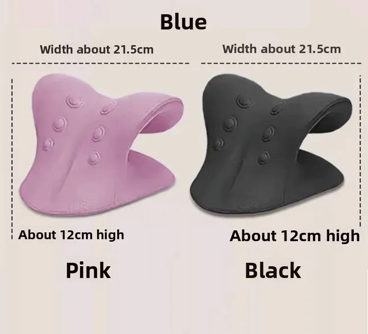 Coussin de massage cervical en forme de C, vue d'ensemble