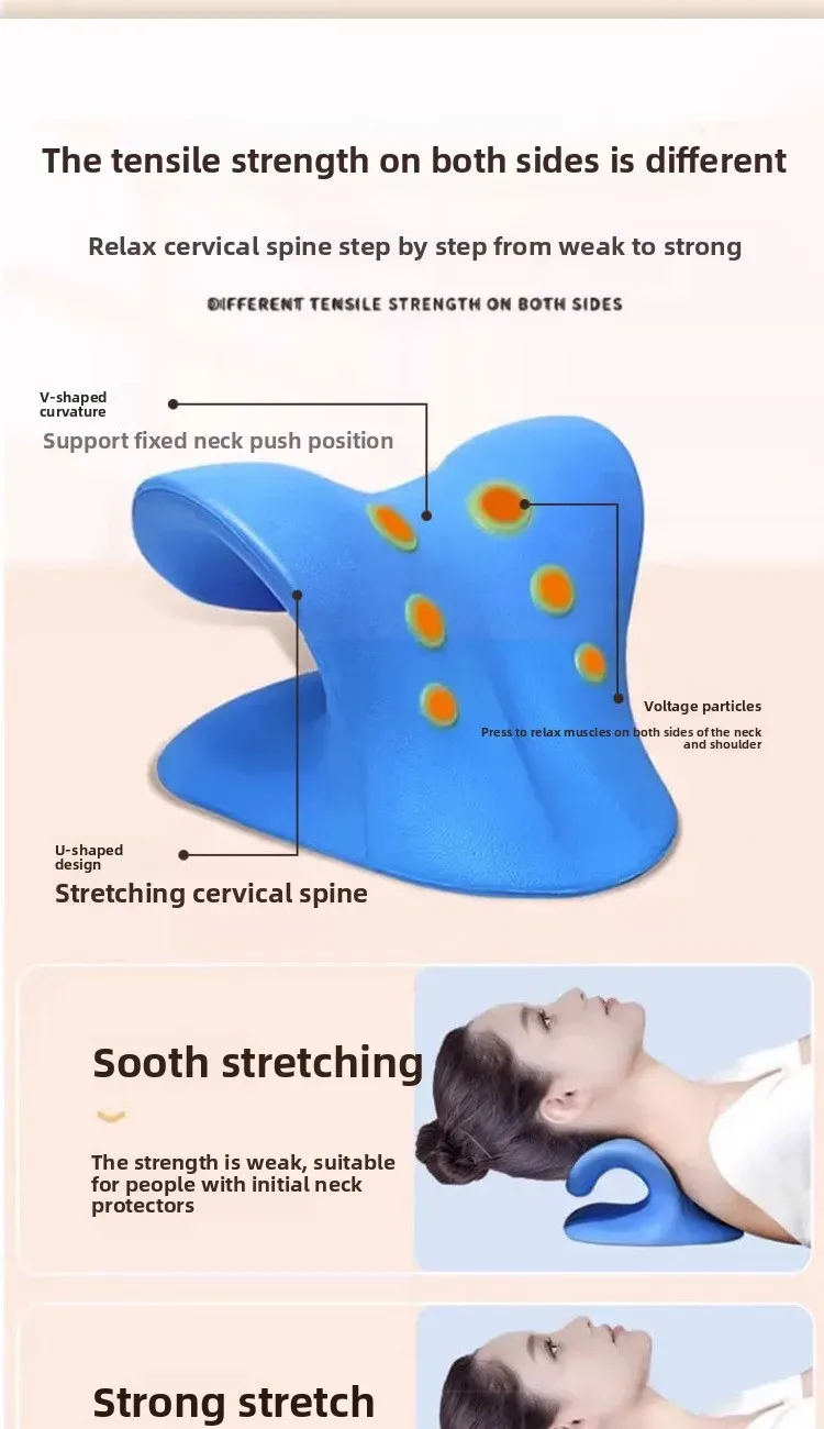 Coussin de massage cervical, finition et détails