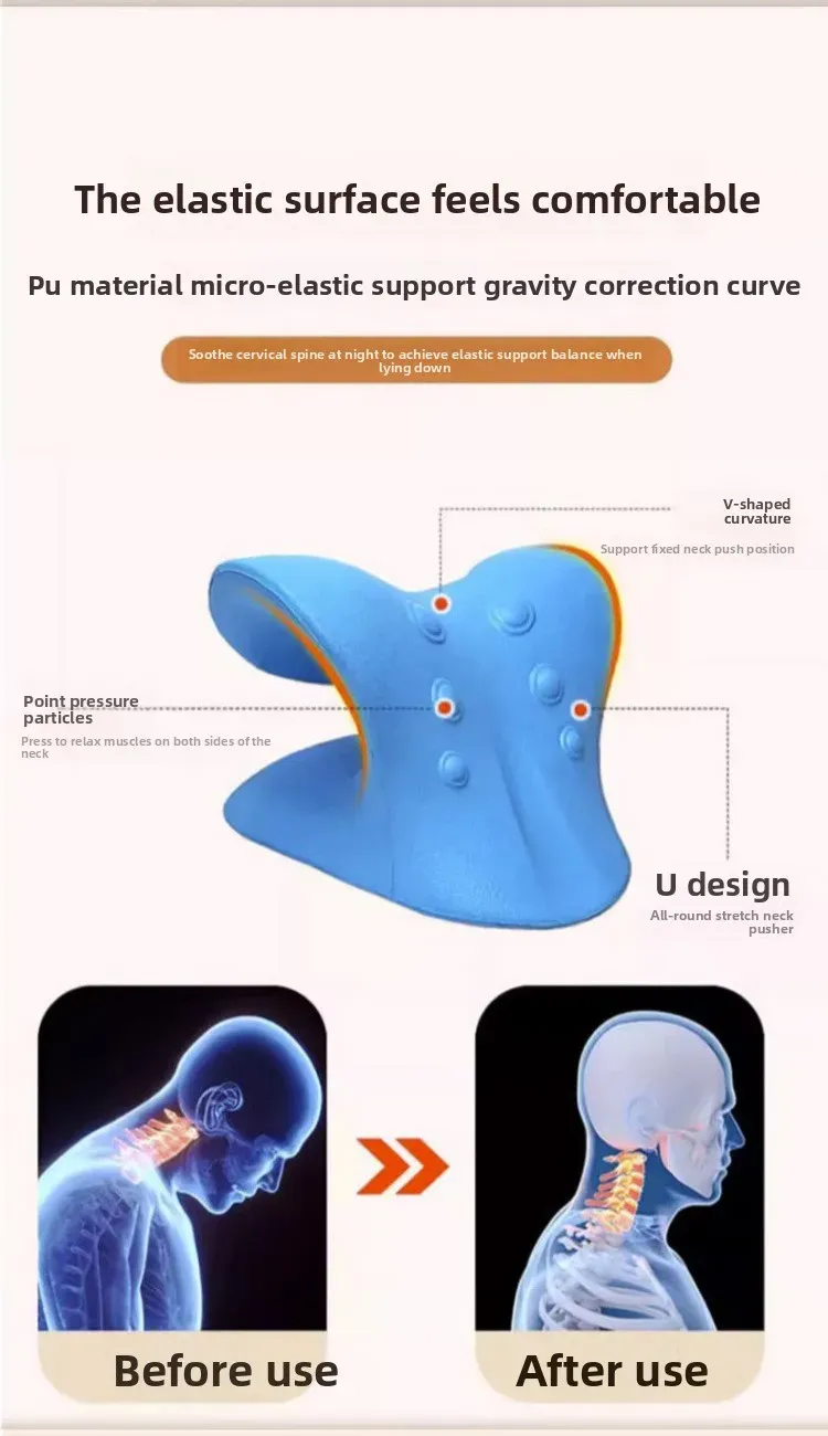 Coussin de massage cervical sous différents angles