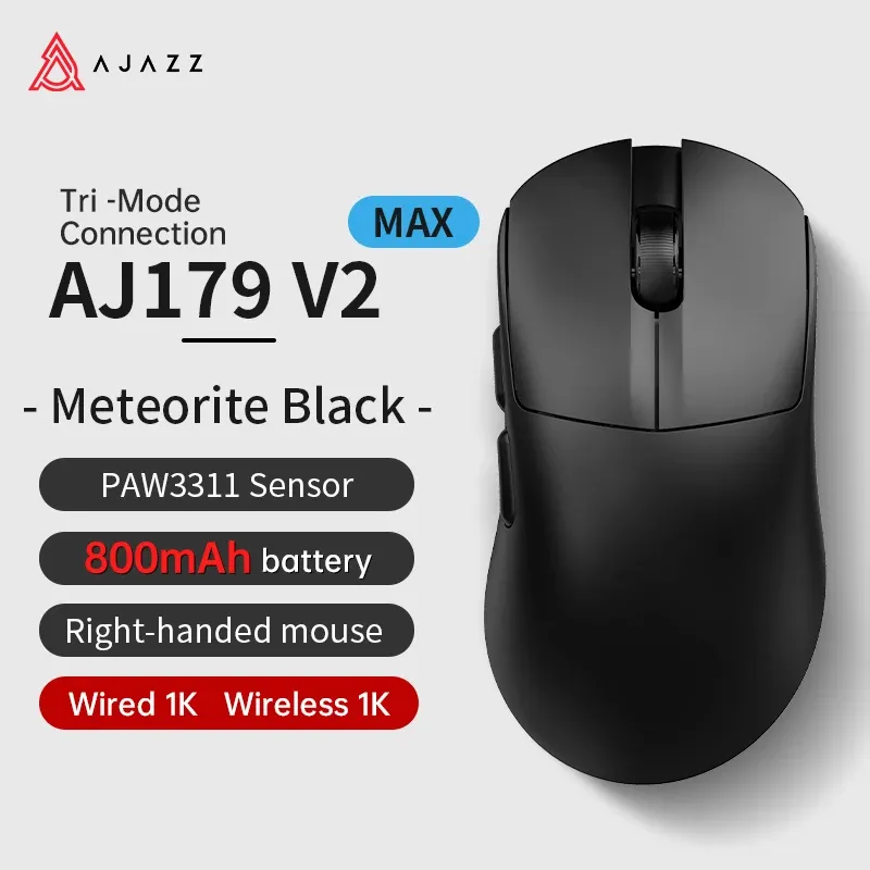 AJAZZ AJ179 Souris filaire et sans fil légère et ergonomique avec fonction macro, compatible ordinateur et ordinateur portable 9