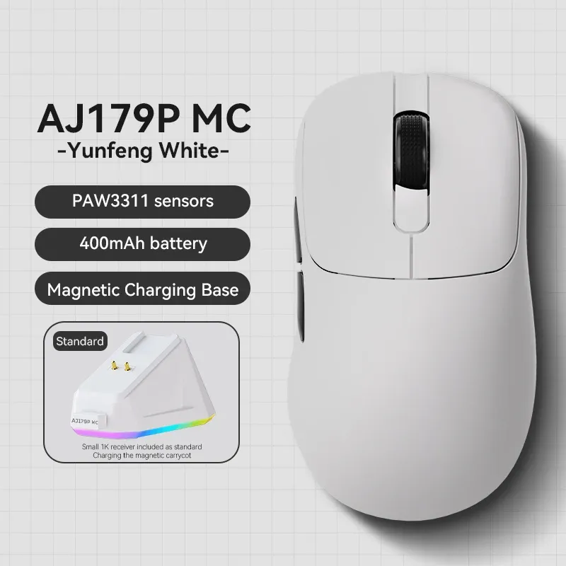 AJAZZ AJ179 Souris filaire et sans fil légère et ergonomique avec fonction macro, compatible ordinateur et ordinateur portable 8